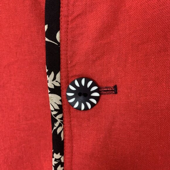 Koos Of Course Womens Jacket 3X Red Black Linen Rayon Reversible Art To Wear - Picture 4 of 13